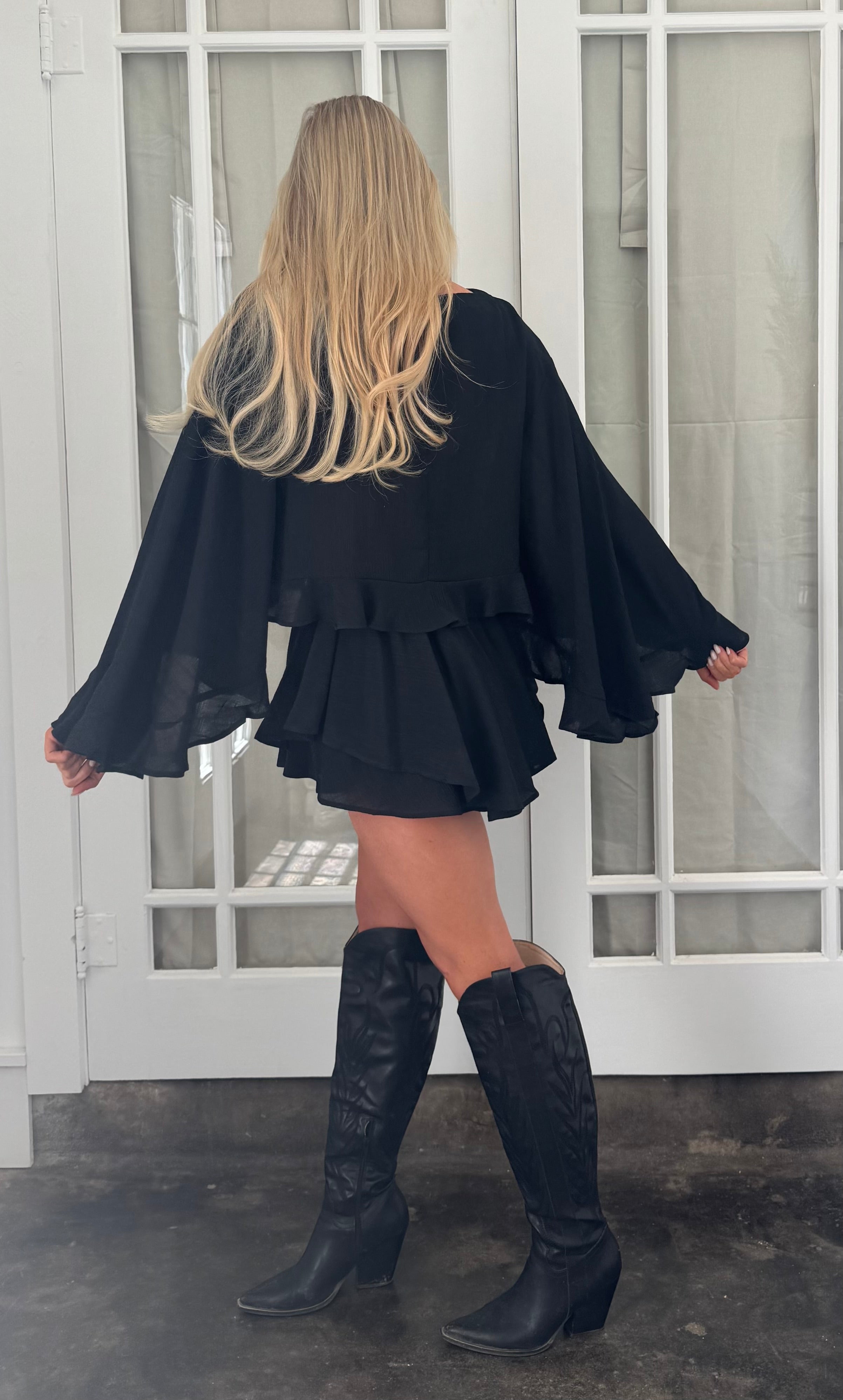 Remi Ruffle Set Black